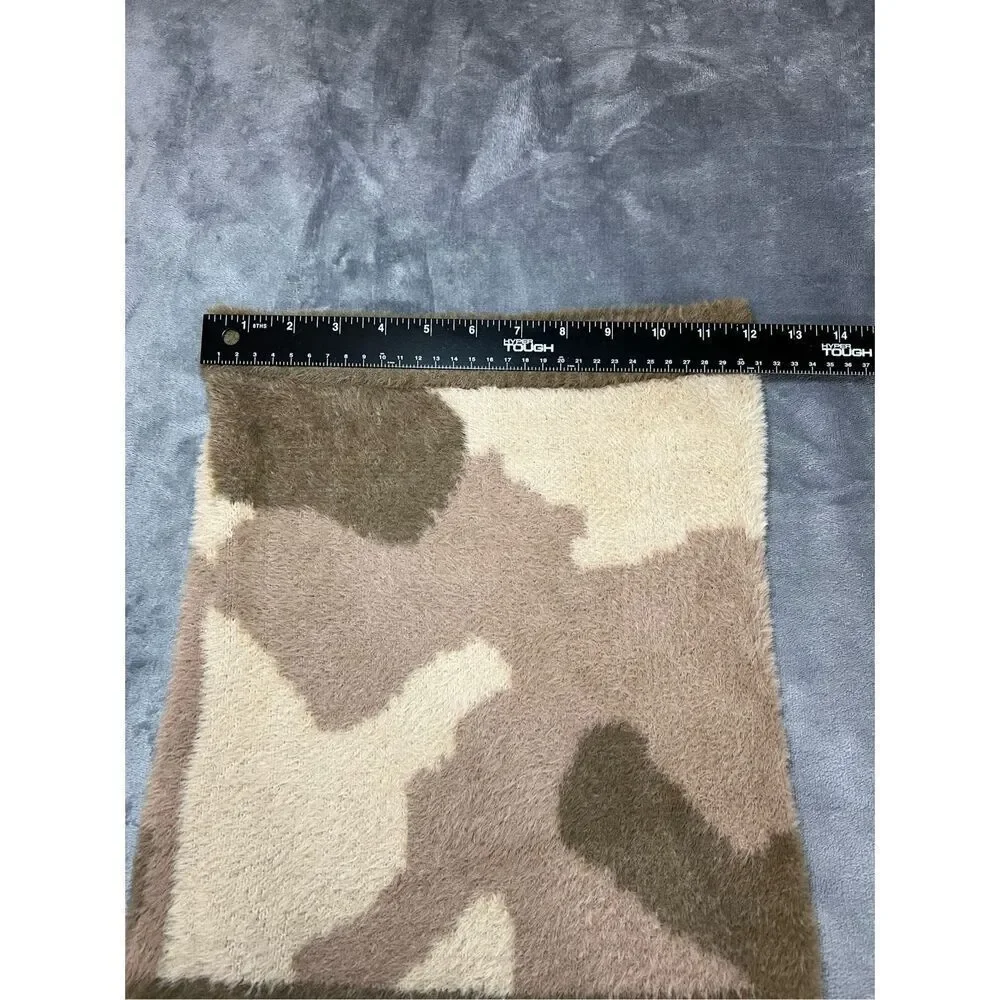 Revolve SER.O.YA Skirt‎ Womens XS Beige Camo Tetra Fuzzy Mini NWT Retrofete